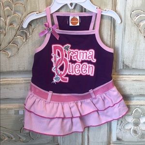 Purple and pink dog dress
